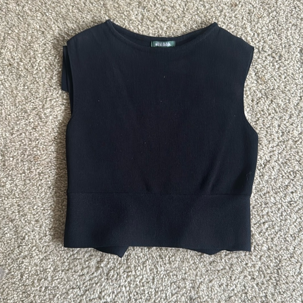 Black sweater tank crop, size XS, only worn once